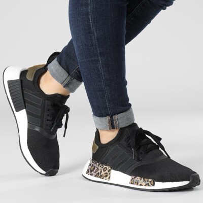 Adidas Originals NMD R1 Women's Running Shoe Black Sneakers Trainers #027