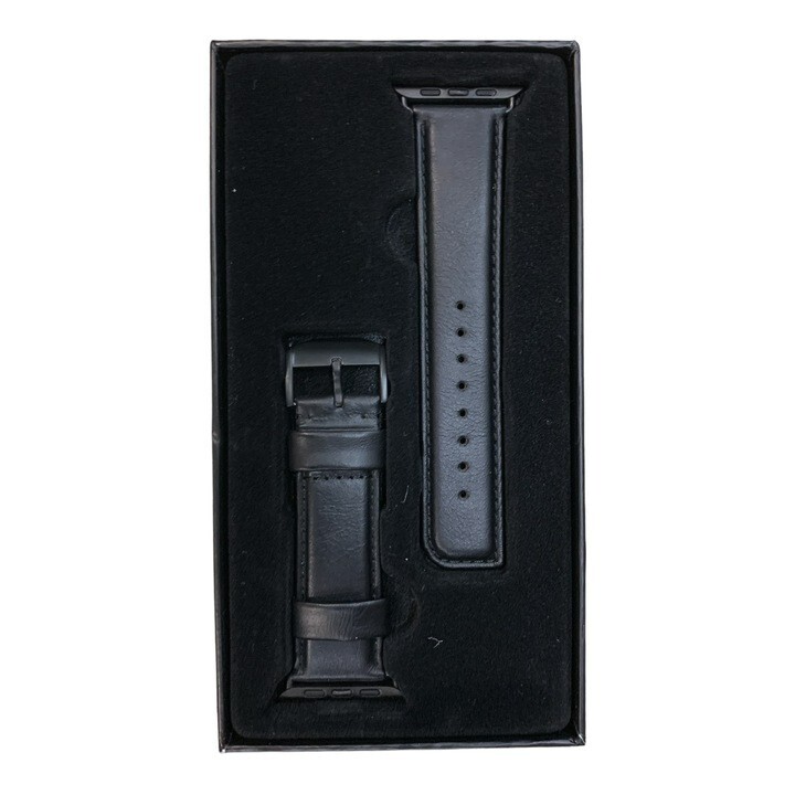 Case-Mate Signature Leather Watch Band for Apple Watch 1, 2, 3 (Black)