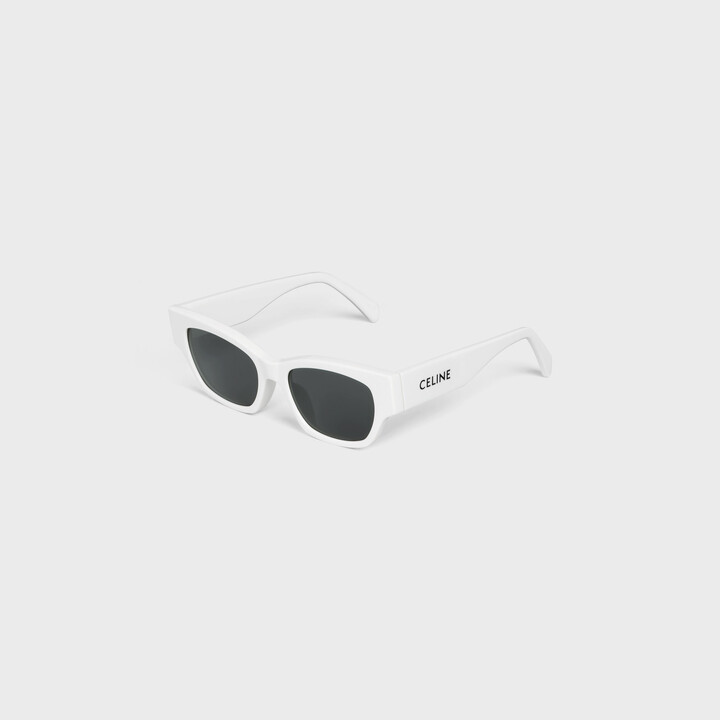 サングラス Celine Sunglasses CL40197U 25A White Acetate Monochrome NEW CELINE CL40197U MONOCHROMS 01 SQUARE SUNGLASSES IN