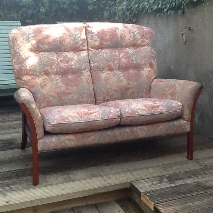 Parker Knoll high back two seater upholstered sofa. in Newcastle