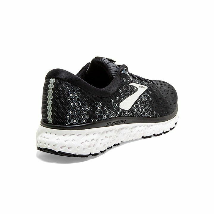 Pre-owned Brooks England Brooks Mens Glycerin 17 1102961d047 Black White Running Shoes Lace Up Size 9 D