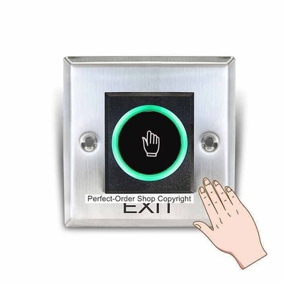 US DC12V Infrared Touchless Door Exit Button IR NO-Touch Push Button Switch+LED