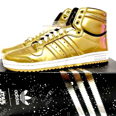 Gold adidas high best sale tops