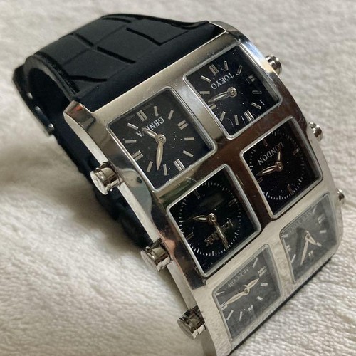 ice link 6TIME ZONE avalanche 40mmx60mm analog watch working ice link 6TIME ZONE avalanche 40mmx60mm analog watch working