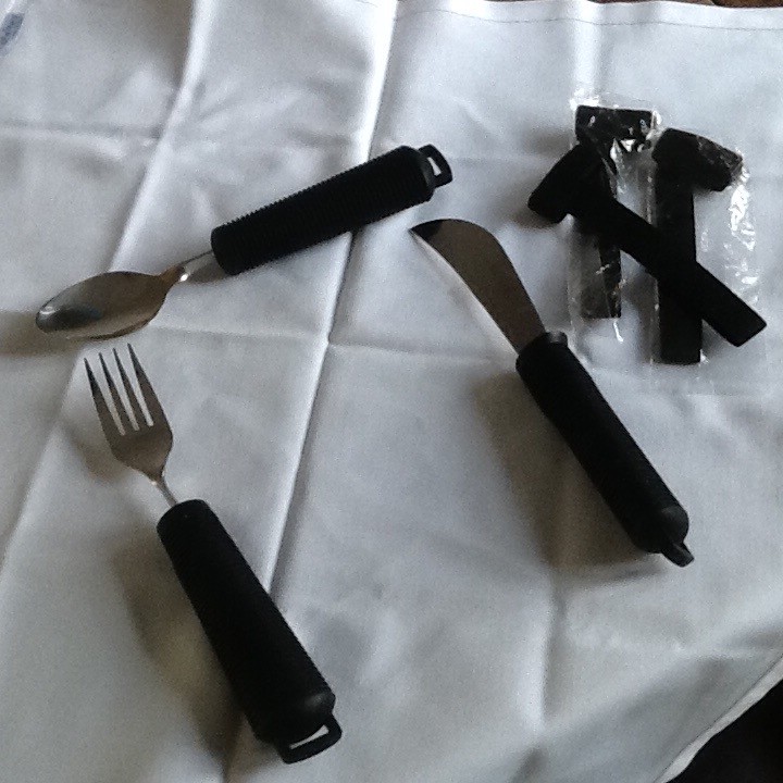 Easy grip cutlery set for disability/ arthritis in Lofthouse, West