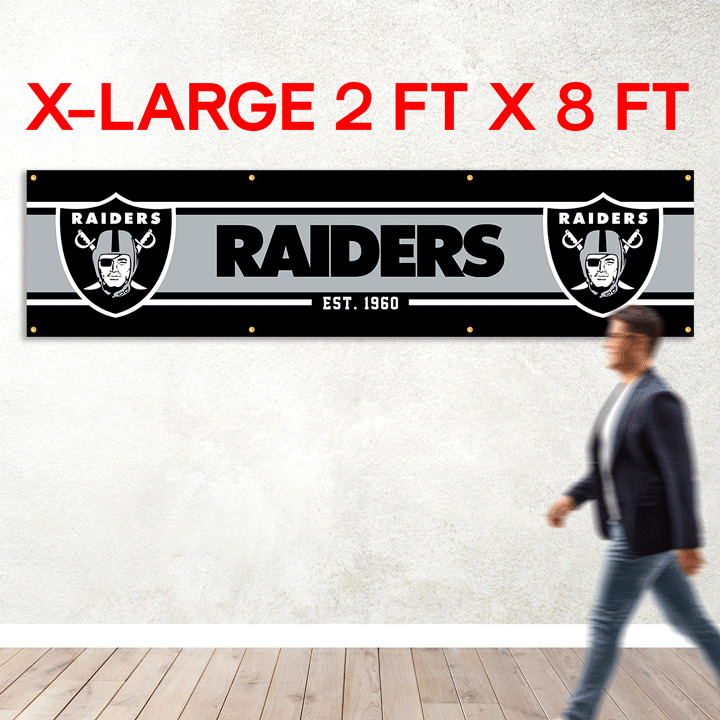 Las Vegas Raiders Football Fans 2x8 Ft Flag You Are In Country Gift Banner