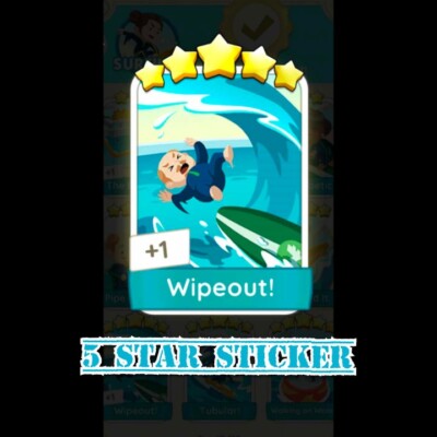 1 x Wipe Out :- Monopoly_Go Sticker (Read Description)
