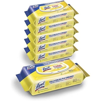 LYSOL Disinfecting Wipes - Lemon & Lime Blossom Flatpack 80 ct. (Pack of 6)