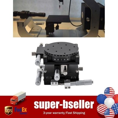 4 Axis Linear Stage Trimming Platform Bearing Tuning Sliding Table Diameter 9CM