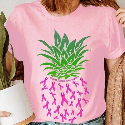 Pineapple Breast Cancer Awareness Pink Ribbon octubre 2023 camiseta para...
