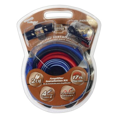 PK2100CPR Audiopipe 4 Gauge Amplifier Wiring Kit Copper Wiring High Quality NEW!