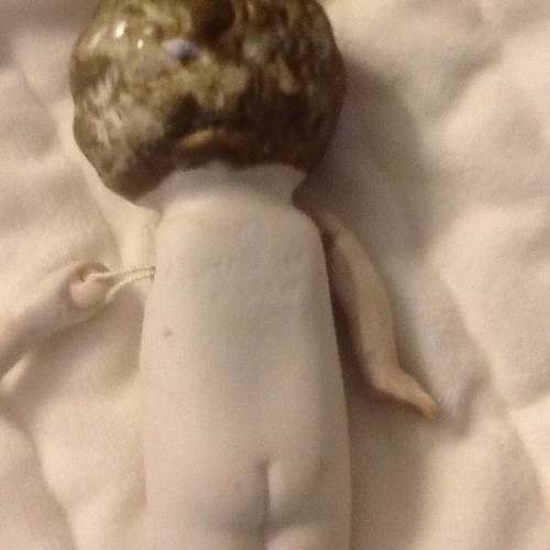 Vintage Bisque Frozen Charlotte Doll with Jointed Arms Made in Japan 6”