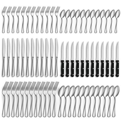 Gifcomda 72-teiliges Edelstahl Besteckset, poliert