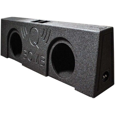 Qpower QBTRUCK212V Qbomb Dual 12'' Vented Empty Box Behind Seat Mount
