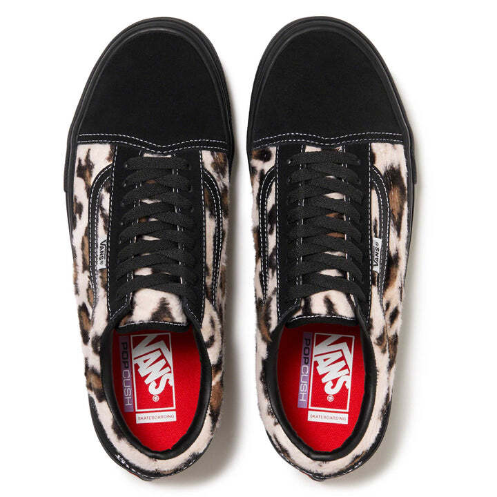 Pre-owned Vans Vn0a5fcbbm8 Supreme  Leopard Old Skool Black White (men's)
