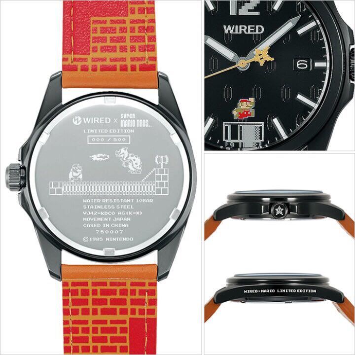 Pre-owned Seiko Wired Mario 500 Limited Edition Super Mario Bros. Black No Batteries Rare