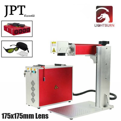 60W JPT MOPA Fiber Laser Engraver 6.9''x6.9'' Color Marking+Extra 300mm Lens Send