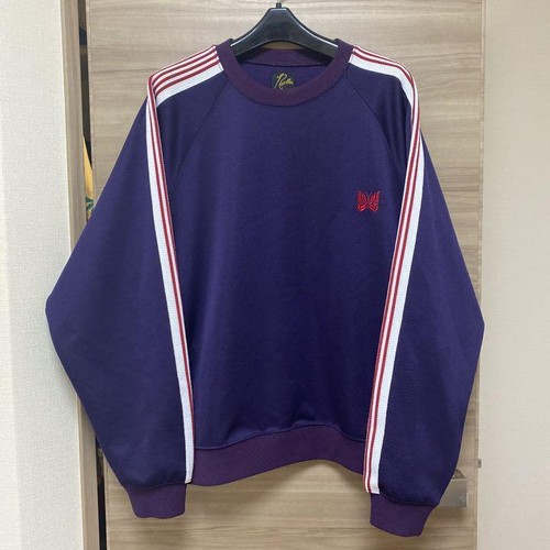 NEEDLES Track Jacket Purple x White/Red lines Size-L Used