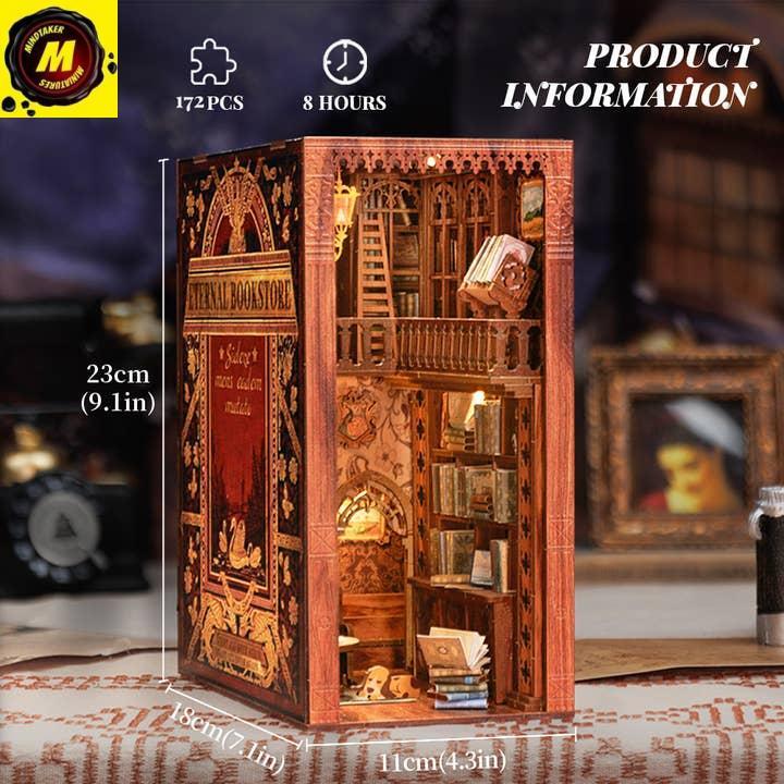 DIY Book Nook Kit: Eternal Bookstore with Dust Cover |