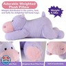 meowtastic Hippo Weighted Stuffed Animals - 22 Inch 4.5 Pounds Weighted Plush Hippo Stuffed Animals - Big Toys Pillow - Cute Plush Toys Gifts for Kids and Adults (22