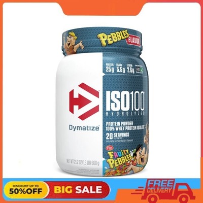 Dymatize ISO100 Hydrolyzed Whey Isolate Protein Powder, Fruity Pebbles