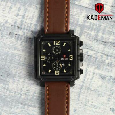 KADEMAN 6055G Square Dial Chronograph Watch For Men 30M Water Resistant eBay