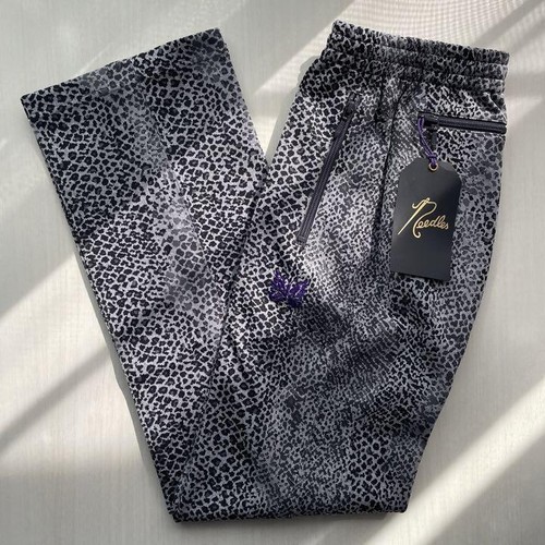 NEEDLES Track Pants Black/White Python Leopard Size-S New from Japan