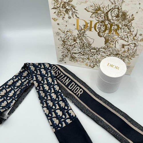 Christian Dior ネイビースカーフ 95x95cm Christian Dior ネイビースカーフ 95x95cm Vintage Christian