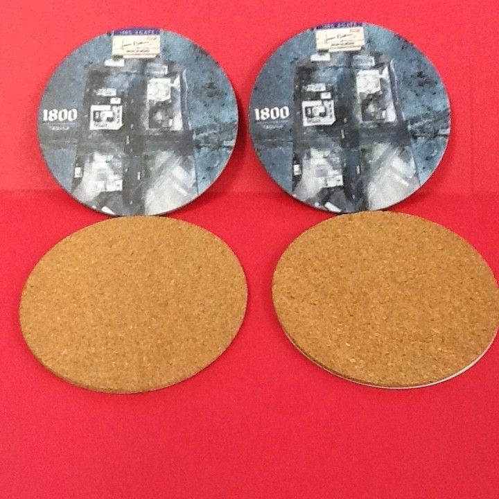 Wonderful Set of 4 New 1800 Tequilia Coasters, Metal, Advertising, Rare