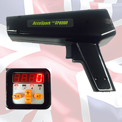 AccuSpark BLACK Professional Timing Light, With Digital Advance and Rev Counter
