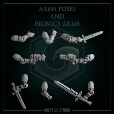 Arm poses and bionic arms Set x8 Greytide Studio