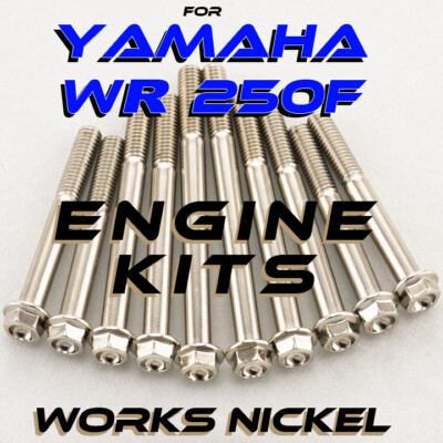 ENGINE Bolt Kit for 2015-2019 Yamaha WR250F | Works Nickel Plated Insta worthy!
