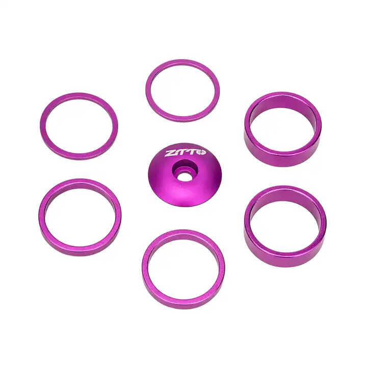 Bicycle Stem Cap & Spacers Set Cover Aluminum Headset Fork Top 1-1/8 Threadless