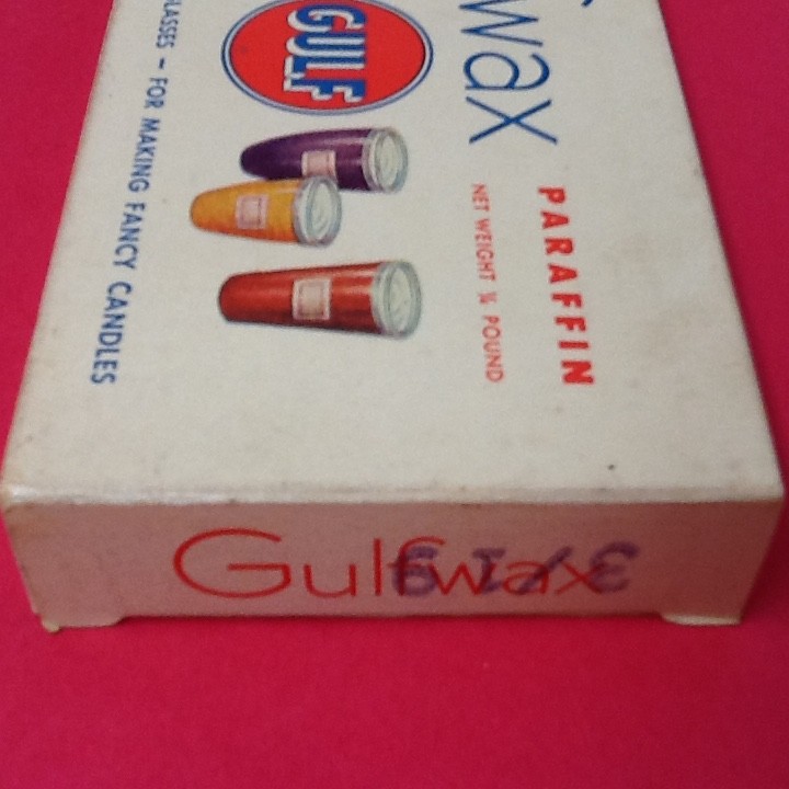 VINTAGE GULF GULFWAX HOUSEHOLD PARAFFIN WAX FOR CANNING, CANDLEMAKING NEW