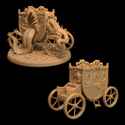 Carriage Mimic Set - Dragon Trapper's Lodge Dungeons and Dragons D&D Miniature