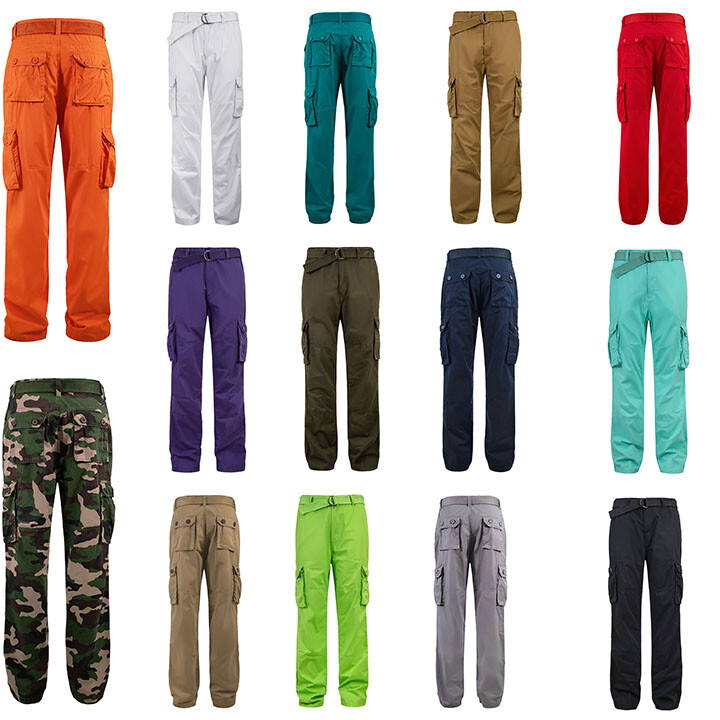 Men's Essential Trousers Multi Pockets Washed Twill Work