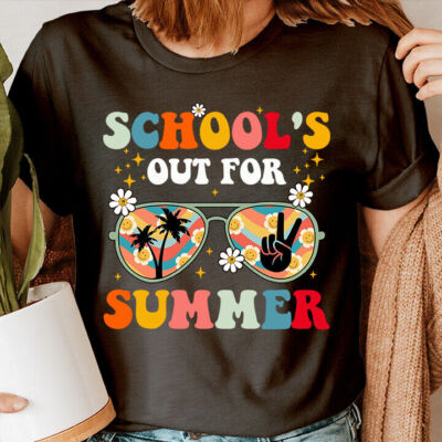 School?s Out For Summer Summer Vibes Vacation Summers Womens T-shirt #S