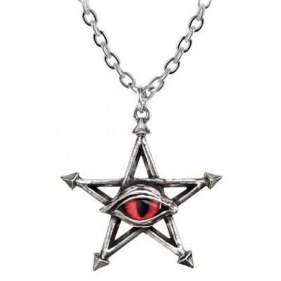 Alchemy Gothic Red Curse Unisex Pendant Necklace   Local Stock   Gothic