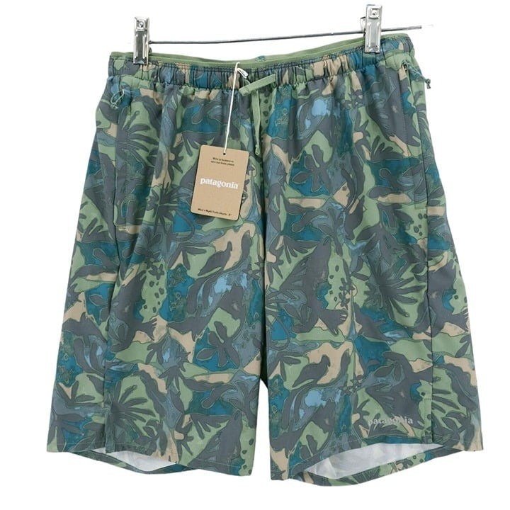 NWT PATAGONIA Men's Multi Trails Shorts 8” Lands and Waters Sedge Green SMALL