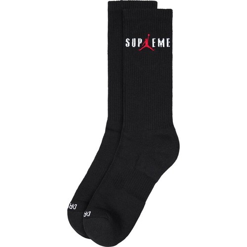 レッグウェア Supreme x Jordan  Socks 2 Pack White M Supreme Jordan Crew Socks 2 pack White Size: Large | eBay