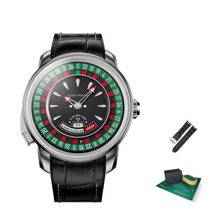 Pre-owned Lucky Brand Lucky Harvey Automatic Men Watch European Roulette Jacob Style Moving Figure