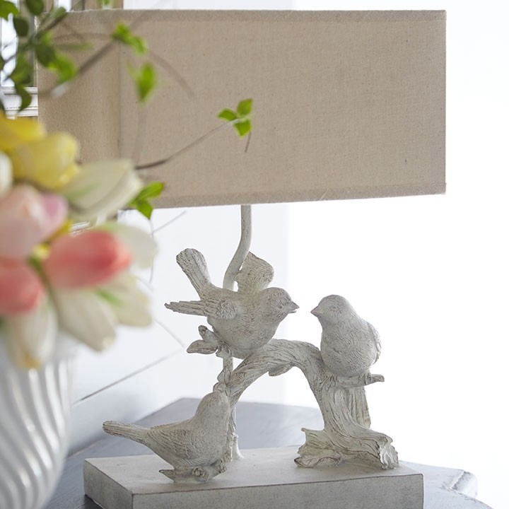 RAZ IMPORTS SPRING BIRD LAMP WITH SHADE NIB 17 INCH NEW AND ON SALE