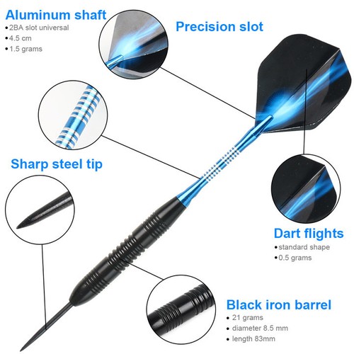 3Pcs Professional Competition Tungsten Steel Needle Tip Darts Set With Case 23g