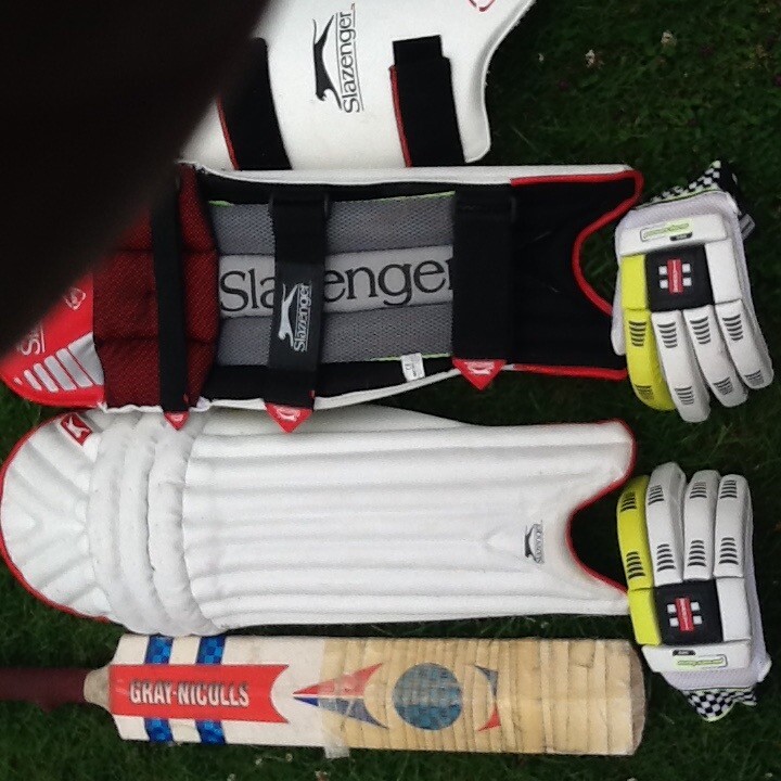 Cricket Pads, Thigh Pad, Bat and Gloves in Fareham, Hampshire Gumtree