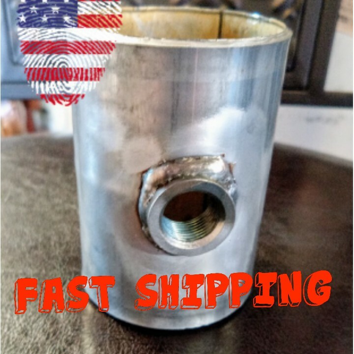 O2 Oxygen Sensor Bung M18 w/ 2" inch Exhaust Pipe Repair Coupler  Universal 