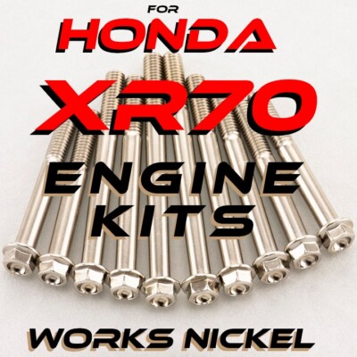 Works Nickel ENGINE Bolt Kit for 1997-2003 Honda XR70 Models