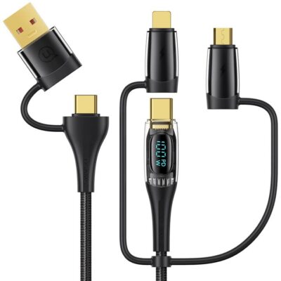 USB C to Multi Charging Cable, USAMS 100W 4FT 5A Type C to Type C Fast Charge...