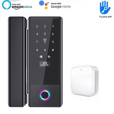 Smart lock for glass door Biometric Fingerprint Lock TTlock Tuya Wifi Electronic