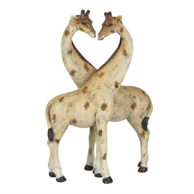 NEW RESIN GIRAFFE COUPLE ORNAMENT FO_75230