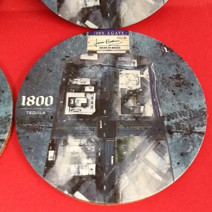 Wonderful Set of 4 New 1800 Tequilia Coasters, Metal, Advertising, Rare
